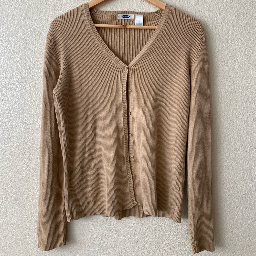Old Navy brown knit cardigan top large